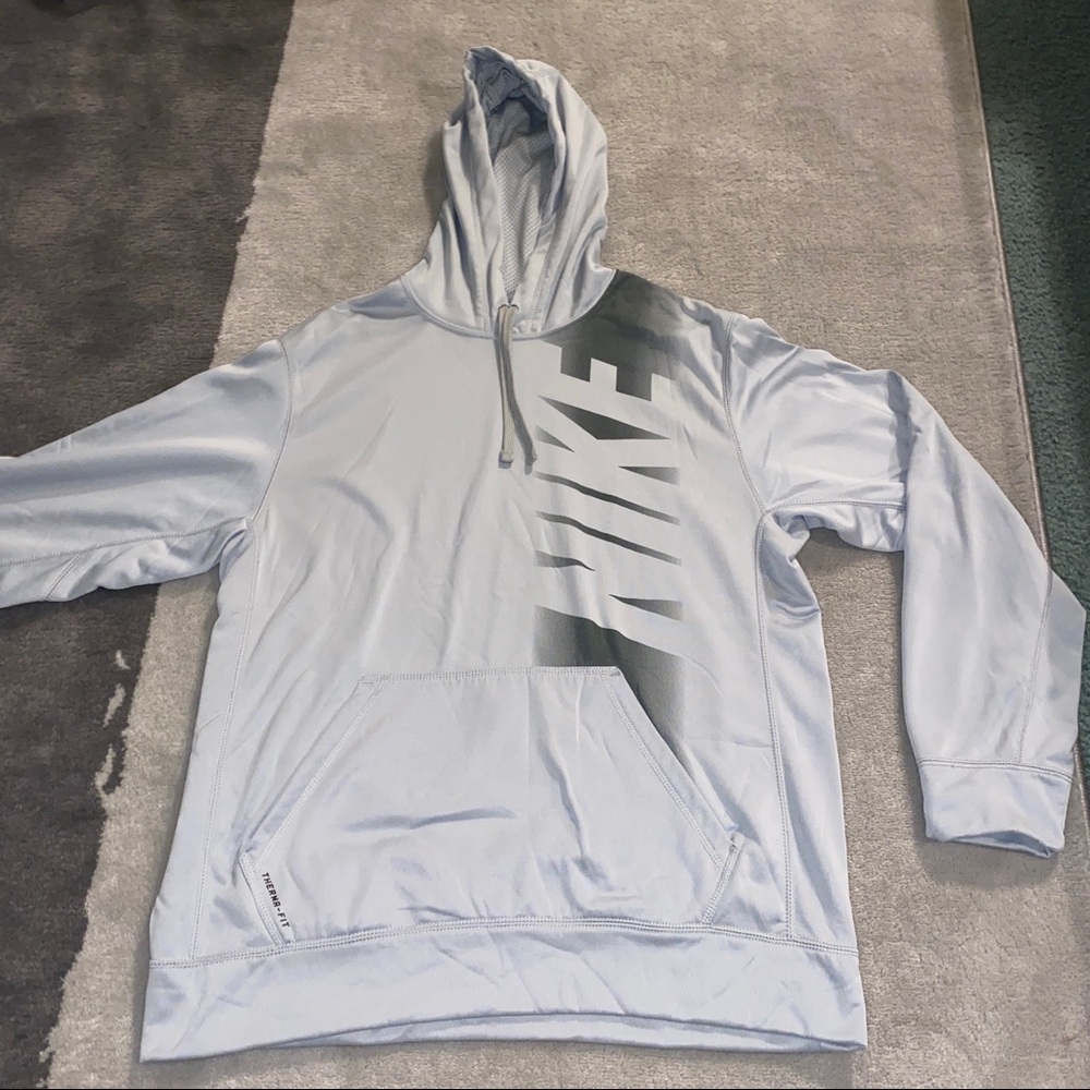 Nike gray logo hoodie